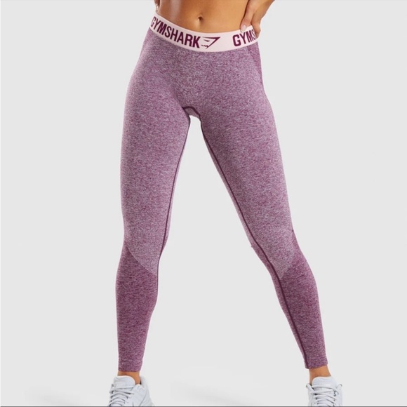 gymshark flex leggings dark ruby marl - Picture 2 of 4